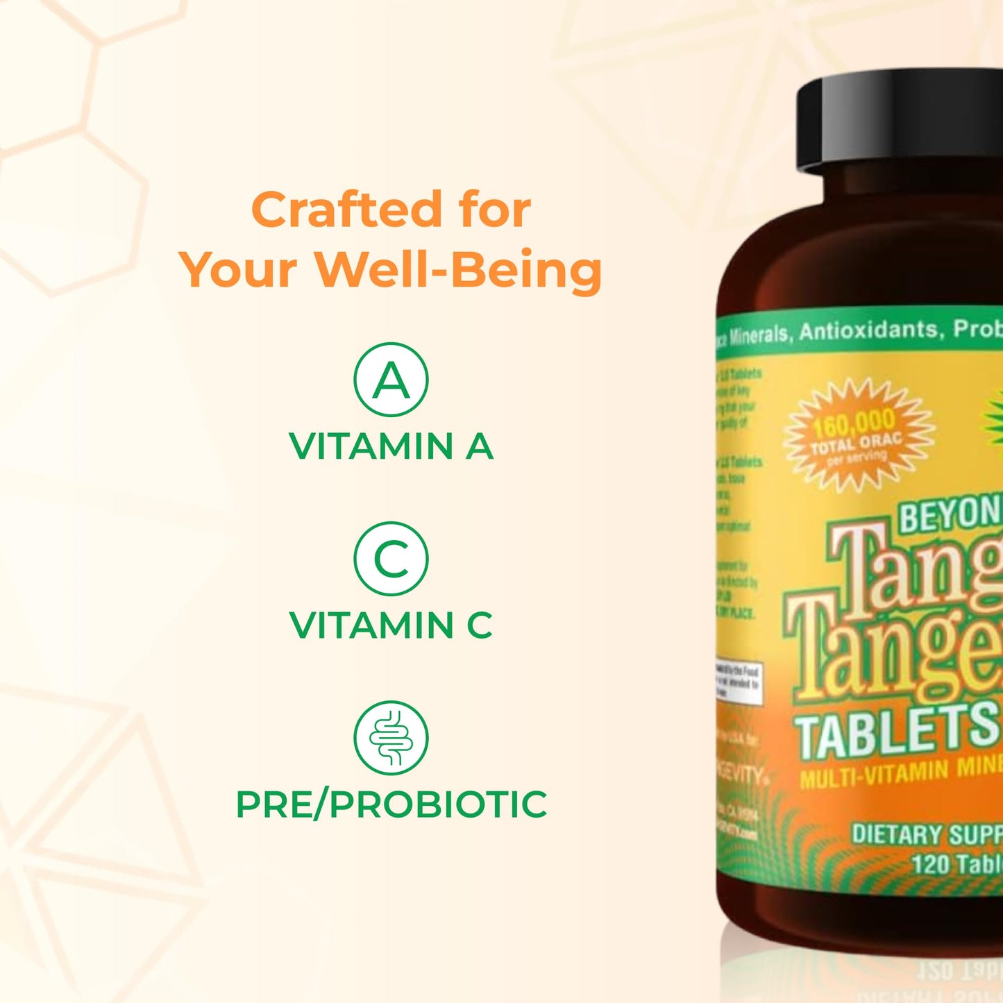 Youngevity Beyond Tangy Tangerine 2.0 Multi-Vitamin & Mineral Complex - 160,000 ORAC | 120 Tablets (2-Pack)