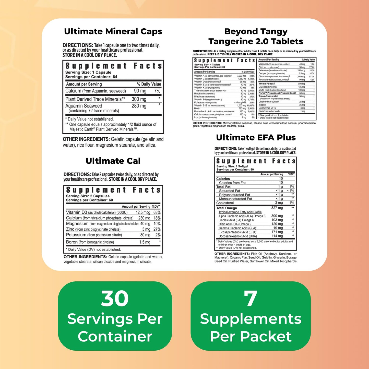 Youngevity On-The-Go Healthy Body Start Pak 2.0 – 90 Essential Nutrients, 30-Day Supply