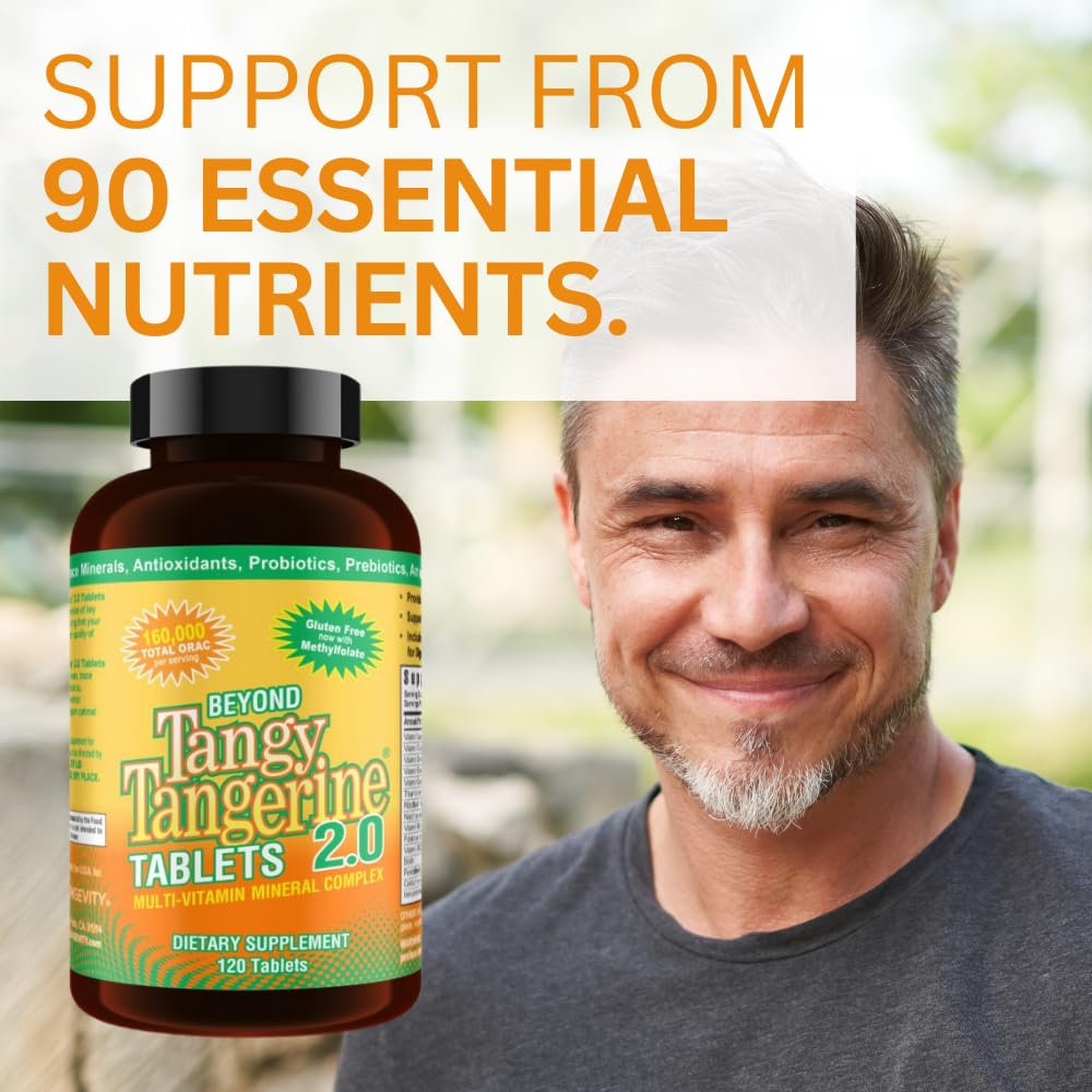Youngevity Beyond Tangy Tangerine 2.0 – Multi-Vitamin & Mineral Complex | 160,000 ORAC | 120 Tablets