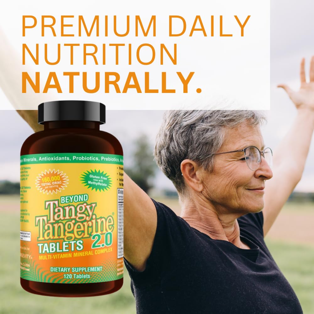 Youngevity Beyond Tangy Tangerine 2.0 – Multi-Vitamin & Mineral Complex | 160,000 ORAC | 120 Tablets