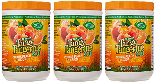 Youngevity Beyond Tangy Tangerine 2.0 Citrus Peach Fusion – Multi-Vitamin & Mineral Complex, 8,000 ORAC, 3 Canisters