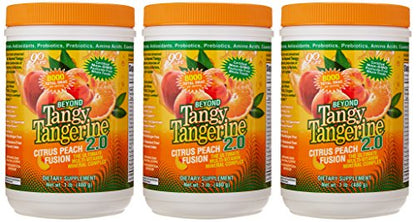 Youngevity Beyond Tangy Tangerine 2.0 Citrus Peach Fusion – Multi-Vitamin & Mineral Complex, 8,000 ORAC, 3 Canisters