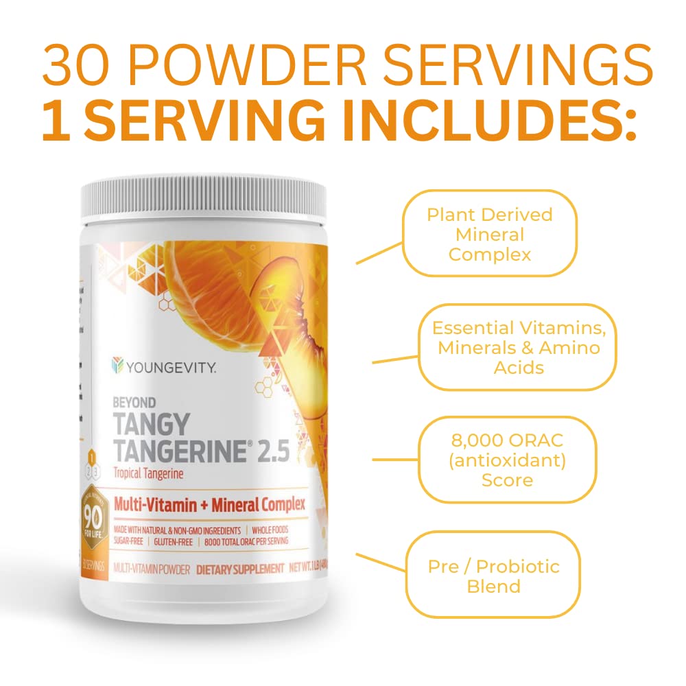 Youngevity Beyond Tangy Tangerine 2.5 Tropical Tangerine – Ultimate Multi-Vitamin & Mineral Complex (8,000 ORAC)