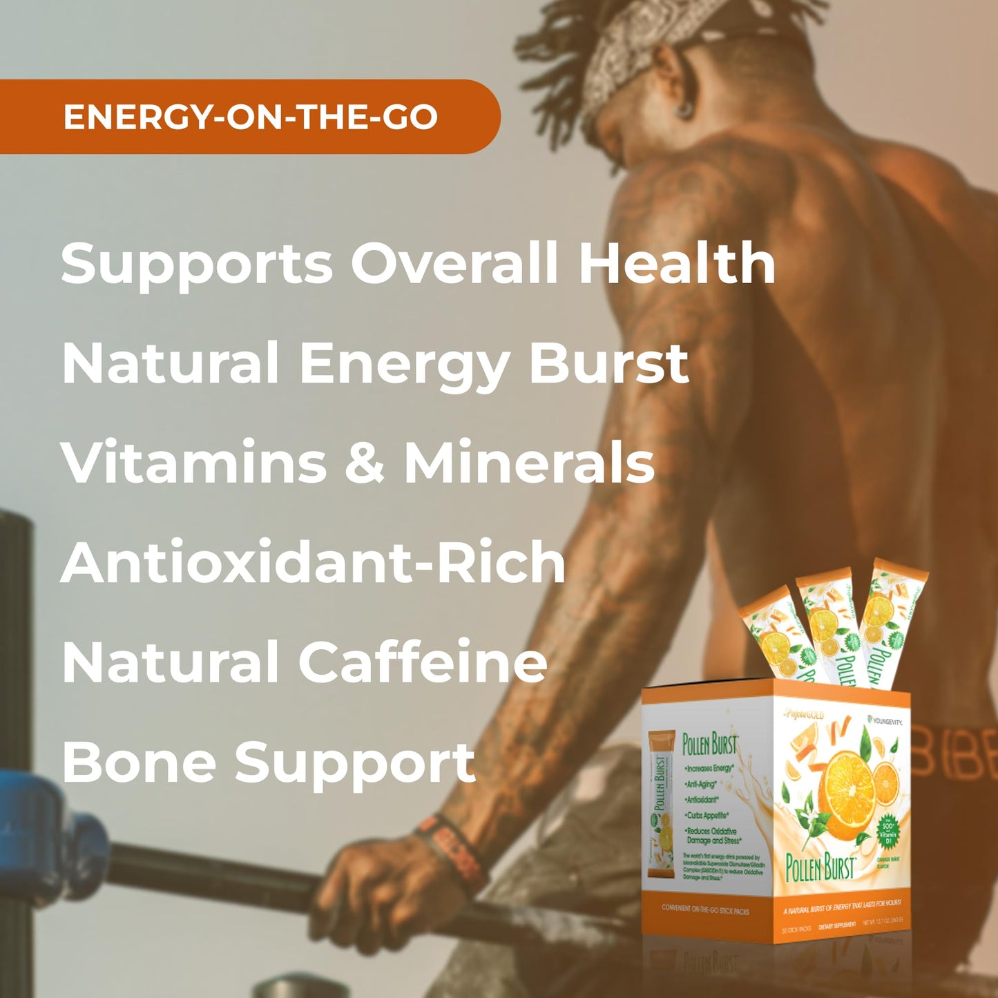 Youngevity ProJoba Pollen Burst™ – Clean Natural Energy, Brain Boost & Focus (30 Sticks)