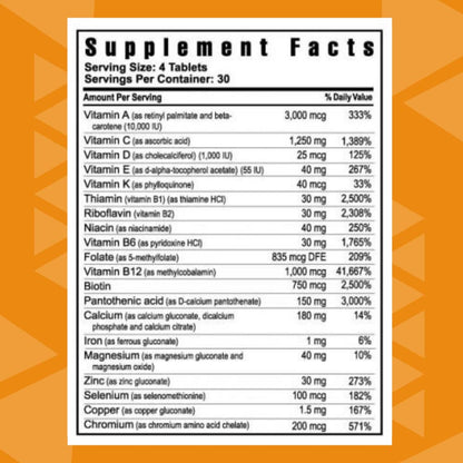 Youngevity Beyond Tangy Tangerine 2.0 – Multi-Vitamin & Mineral Complex | 160,000 ORAC, 120 Tablets