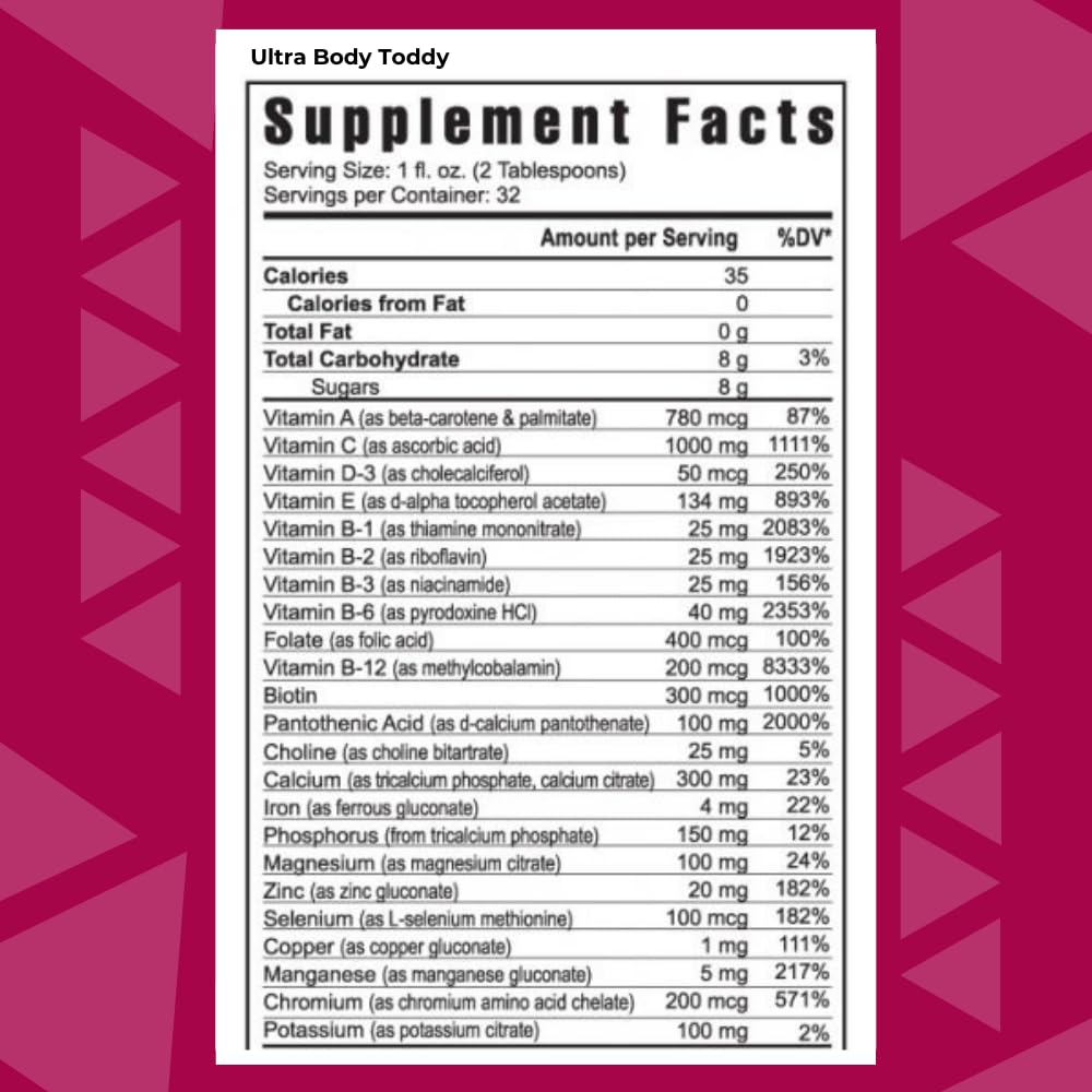 Youngevity Ultra Body Toddy – 100+ Nutrients Mega Multi-Vitamin (32 oz)