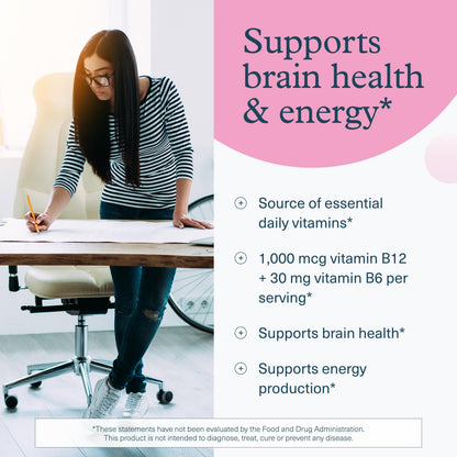 Youtheory B12B6 – Vegan B12 & B6 – Brain Health, Energy & Immunity – 60 Vegetarian Capsules