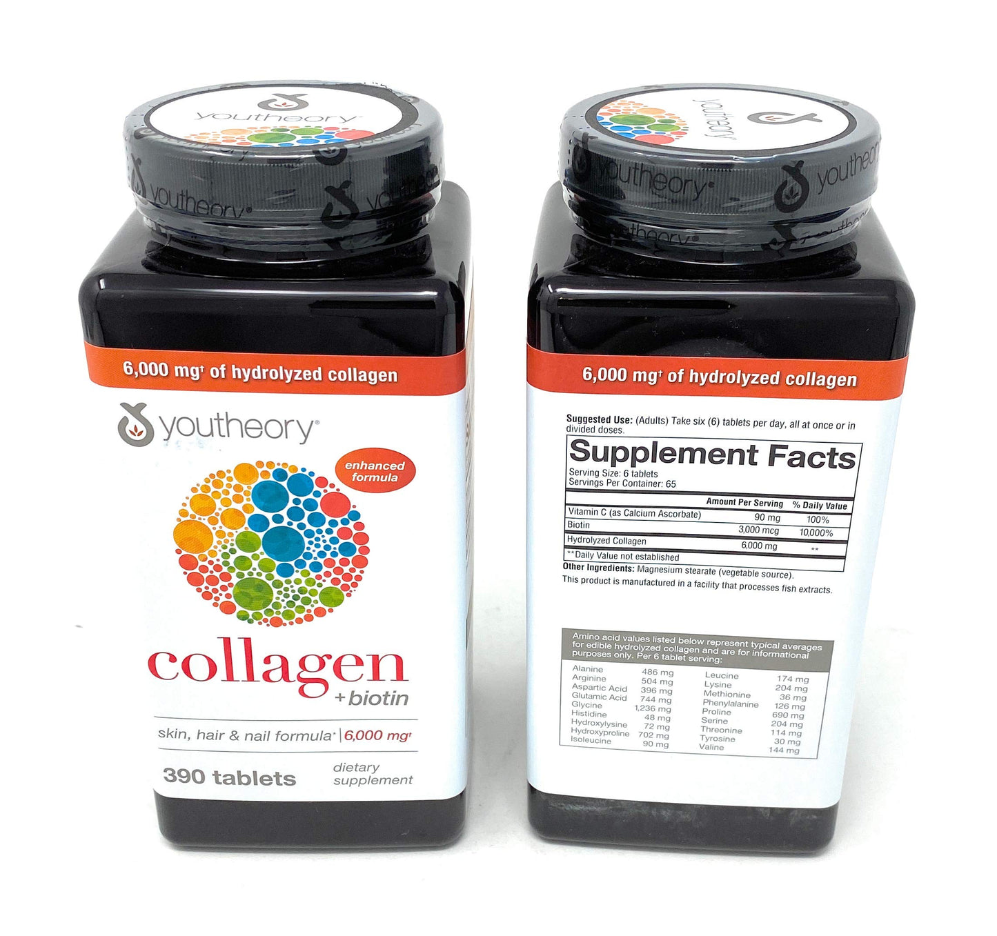 Youtheory Collagen Advanced Formula Tablets – 780 Count (2-Pack) with Vitamin C & Biotin