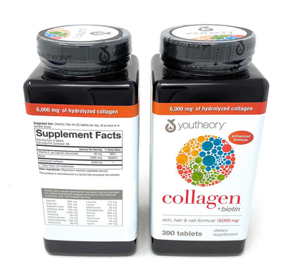 Youtheory Collagen Advanced Formula Tablets – 780 Count (2-Pack) with Vitamin C & Biotin