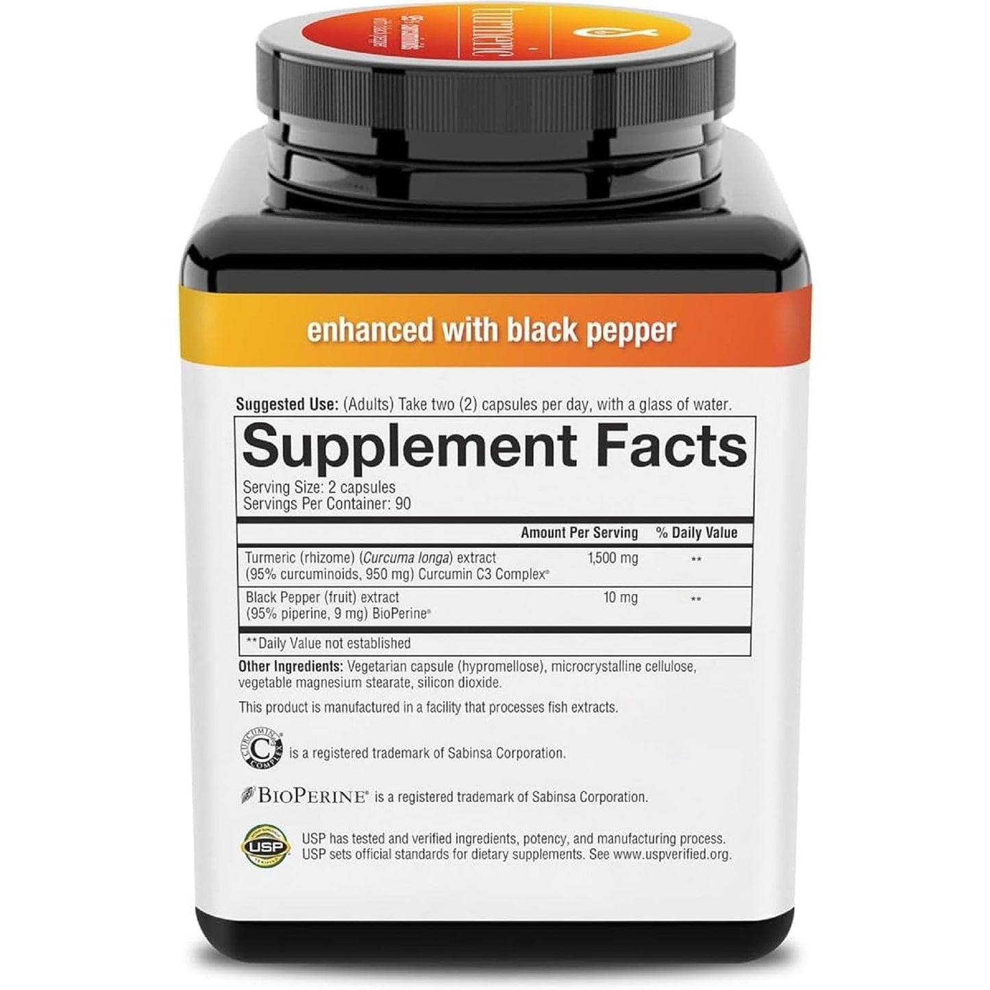 Youtheory Turmeric Extra Strength 1,000 mg – 95% Curcuminoids + BioPerine | 180 Vegetarian Capsules | USP Verified | 2 Pack