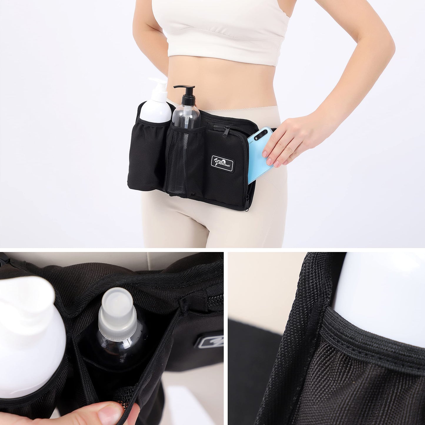 Massage Bottle Bag for Therapists - Rose Red YR-3KD Holster