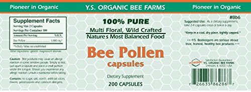 YS BEE FARMS Bee Pollen 550 mg - 200 CT