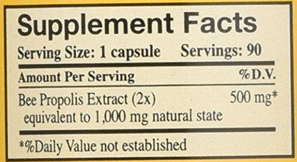 YS Eco Bee Farms Propolis 1000 - 90 Caps Pack of 3 | Propolis Supplement
