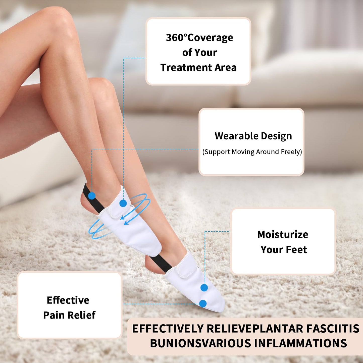 YUCOBE Castor Oil Pack Wrap for Feet – 2 Pcs Foot Detox Pads
