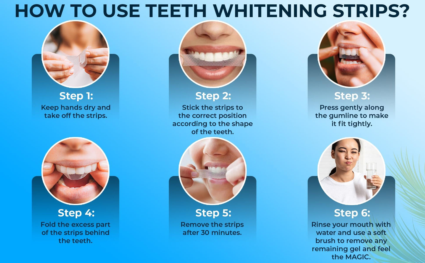 ZAFINCO Teeth Whitening Strips - Mint, Peroxide Free, Enamel Safe, Made in USA