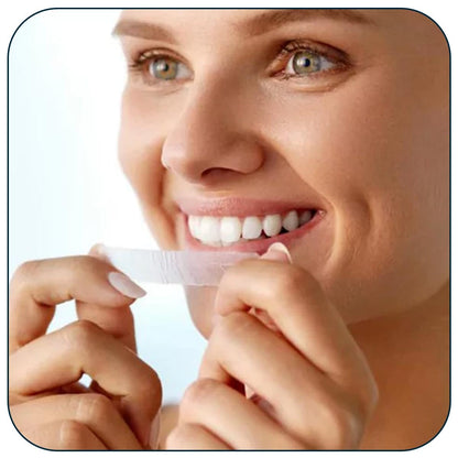 ZAFINCO Teeth Whitening Strips - Mint, Peroxide Free, Enamel Safe, Made in USA