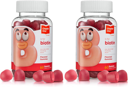 Zahler Chapter One Biotin Gummies – Hair, Skin & Nails Fortifying Biotin, 60 Gummies (Pack of 2) | Certified Kosher