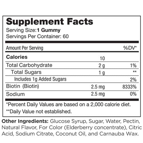 Zahler Chapter One Biotin Gummies – Hair, Skin & Nails Fortifying Biotin, 60 Gummies (Pack of 2) | Certified Kosher