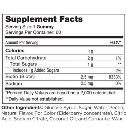 Zahler Chapter One Biotin Gummies – Hair, Skin & Nails Fortifying Biotin, 60 Gummies (Pack of 2) | Certified Kosher