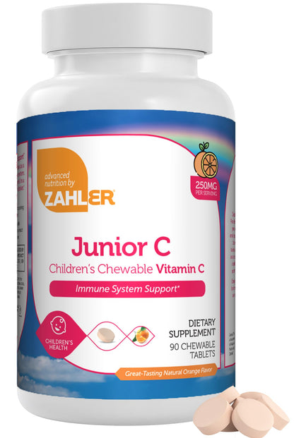 Zahler Junior C Advanced Chewable Vitamin C for Kids - 90 Count
