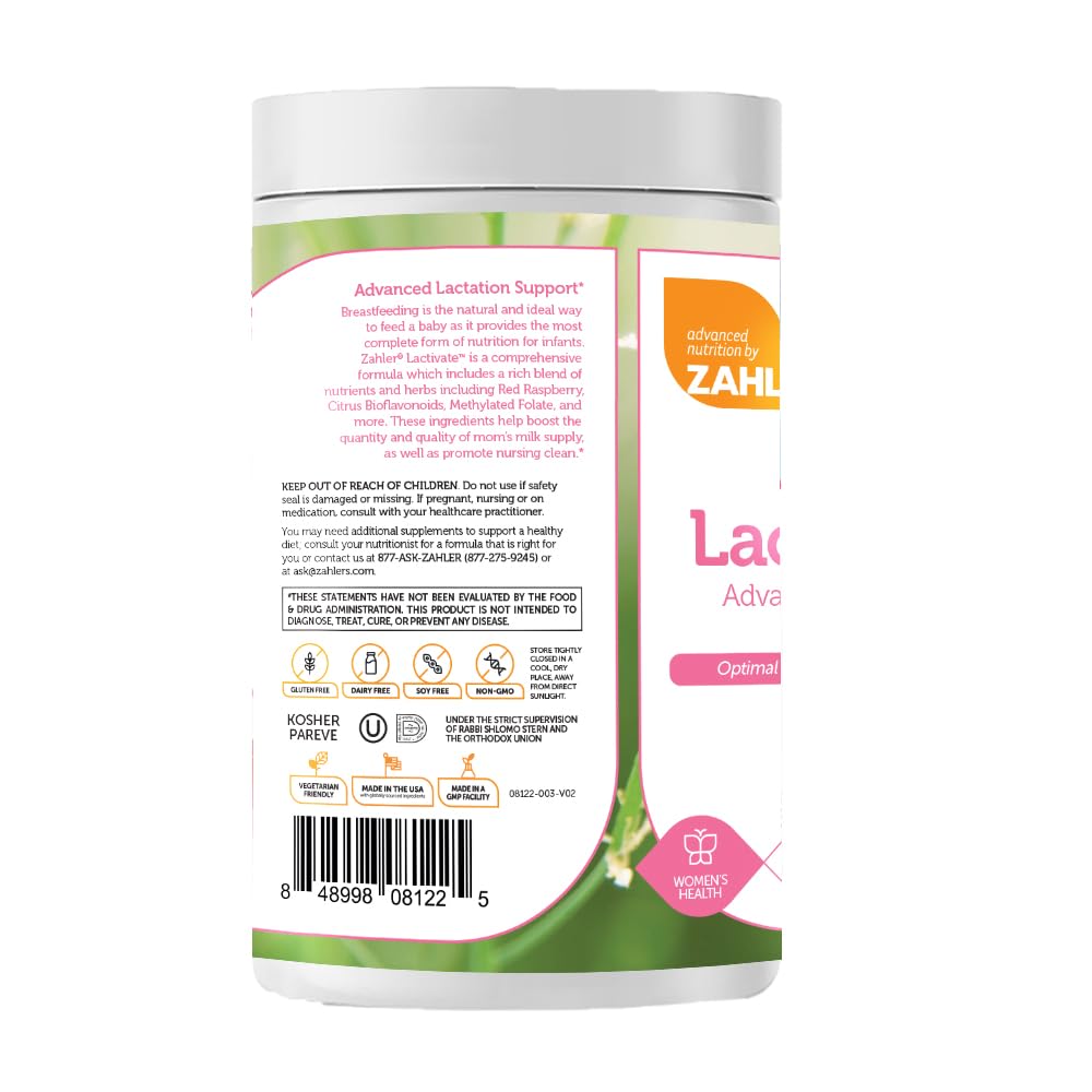 Zahler Lactivate — Advanced Lactation Support Supplement | Certified Kosher | 300 Tabs