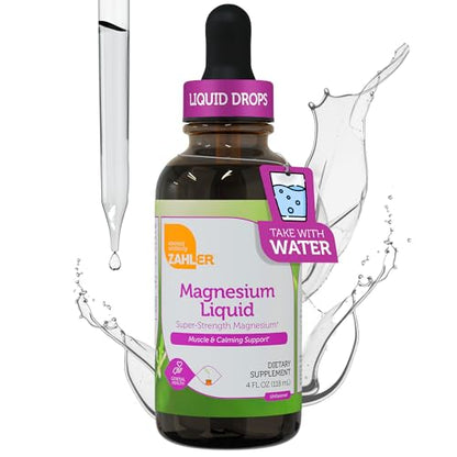 Zahler Magnesium Liquid | Super-Strength Magnesium for Muscle Support - 4 Fl Oz (Unflavored)