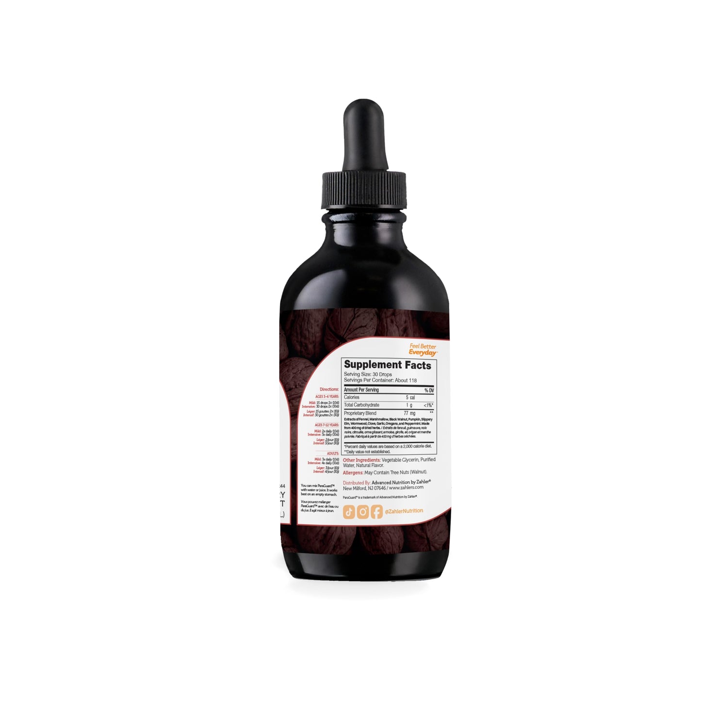 Zahler ParaGuard Liquid Drops – Gut Health Supplement with Wormwood, Garlic, Pumpkin Seed – Kosher (4 oz)