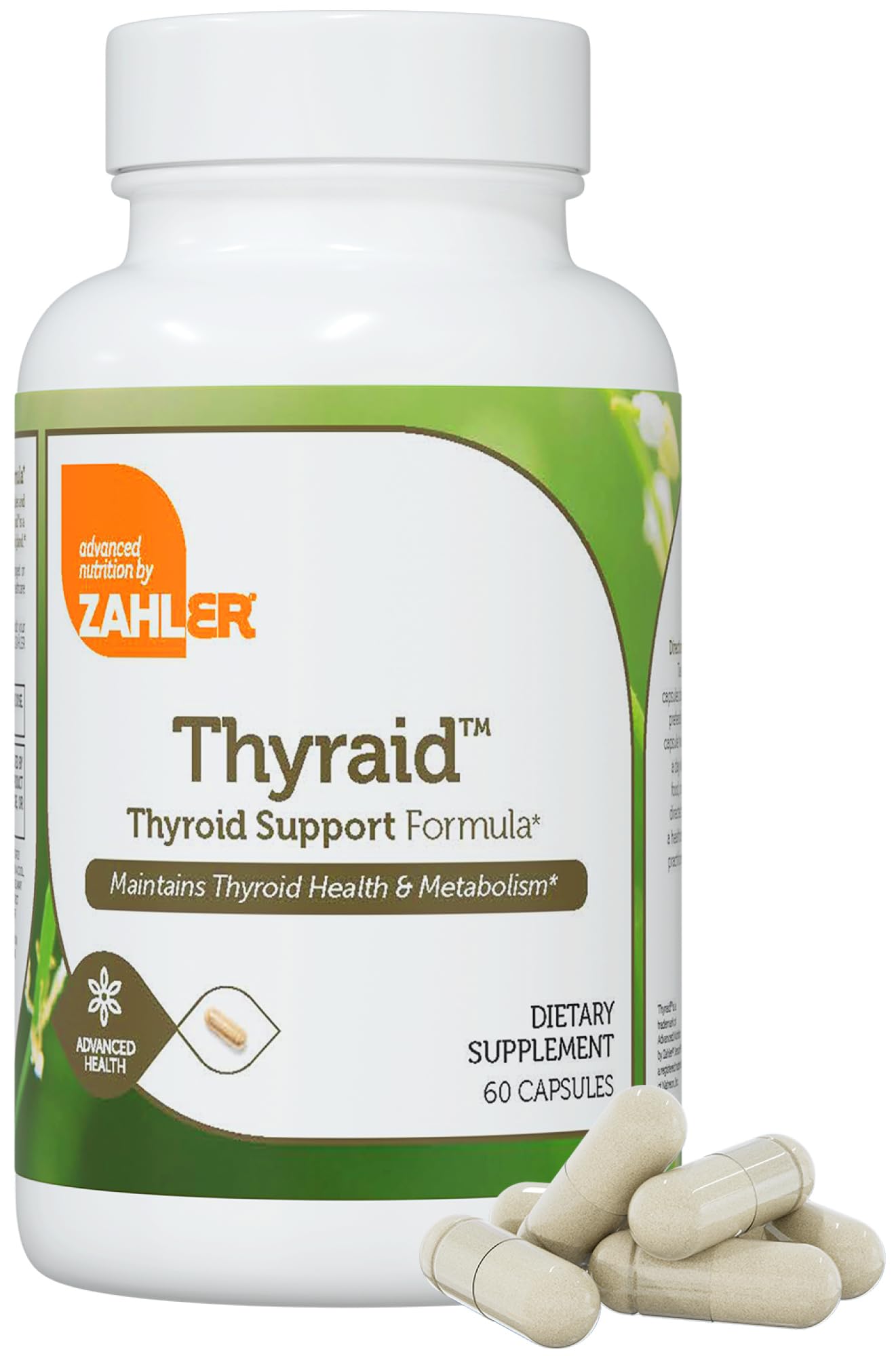 Zahler Thyraid Thyroid Support Complex - Iodine, L-Tyrosine, Zinc | 60 Capsules