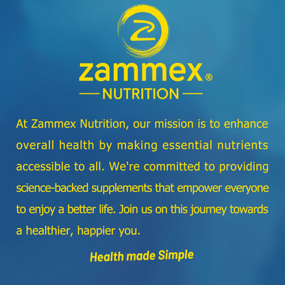Zammex Collagen Peptides Powder – 90 Servings, Unflavored, Grass-Fed Type I & III, Non-GMO