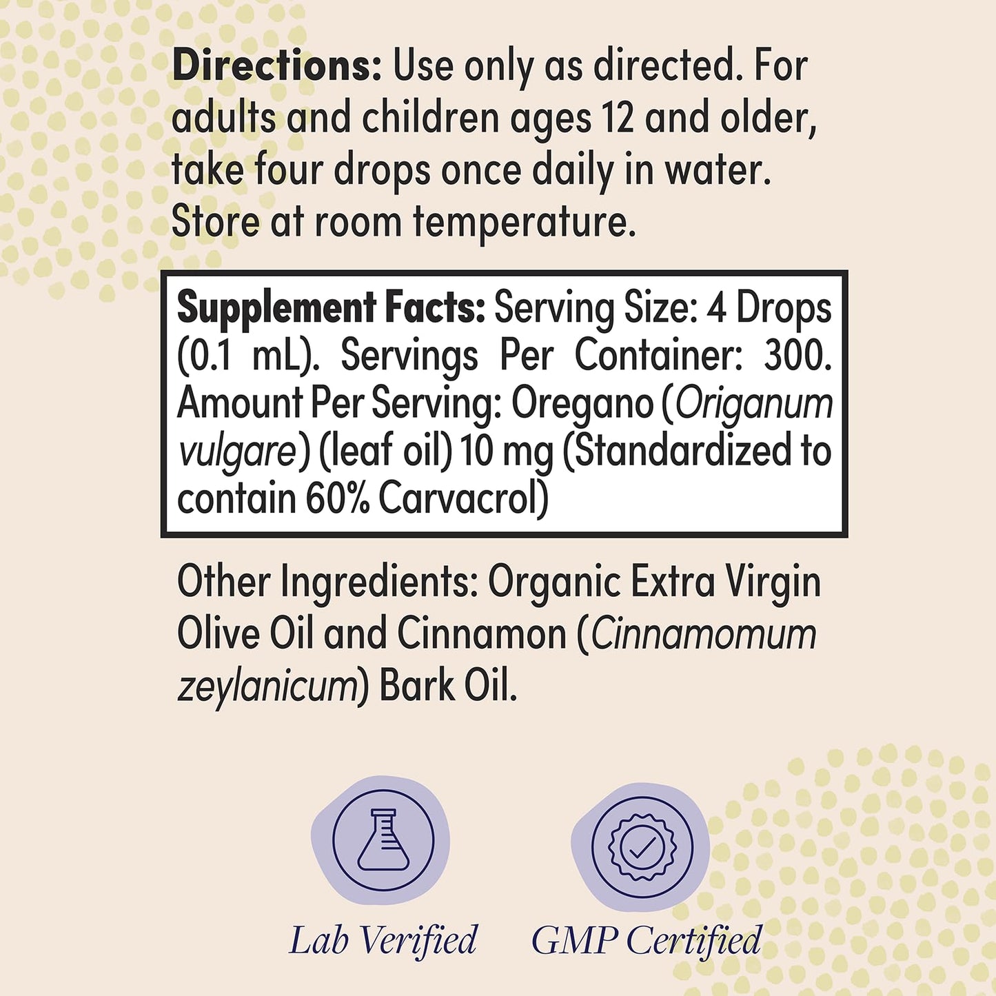 Zand Herbals Oregano Oil Drops – 60% Carvacrol, Organic EVOO, 1 oz