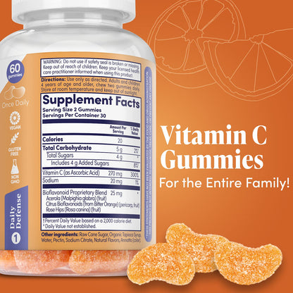 ZAND Immunity Orange Vitamin C Gummies - Immune Support, Vegan, Gluten Free