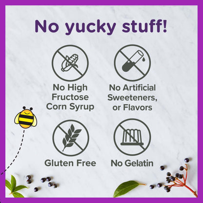 Zarbee's Kids Elderberry Gummies – Vitamin C, Zinc & Elderberry | 21 Count