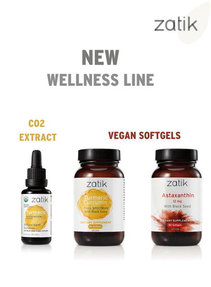 Zatik Naturals - Astaxanthin 12mg with Organic Black Seed | 90 Vegan Softgels
