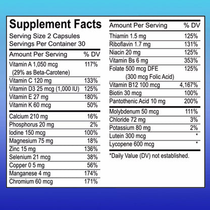 ZAYMAN Minis Multivitamin for Men 50+ | Vitamin D3, Zinc & B-Vitamins | 60 Capsules