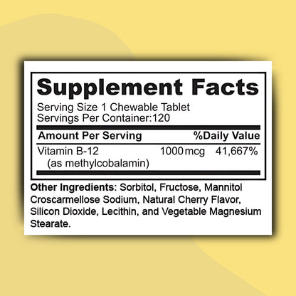 Zaytun Halal Vitamin B12 1000mcg – Energy & Nervous System Support | Vegan, Dairy-Free | 4 Months Supply | Made in USA