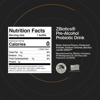 ZBiotics — Feel Better After Drinking, Wake Up Refreshed | 6-Pack Probiotic