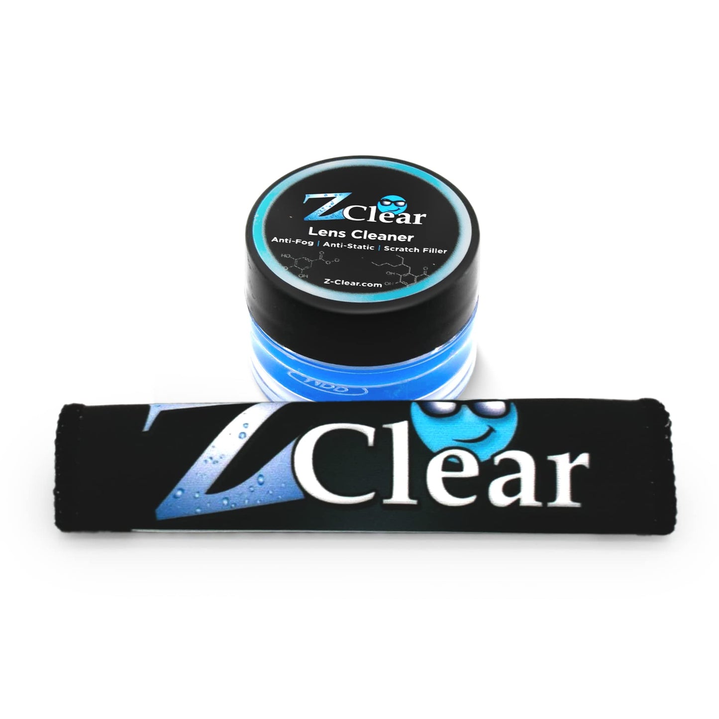 Zclear Lens Cleaner Paste with Microfiber Cloth – Anti-Fog Eyewear Cleaner Made in USA