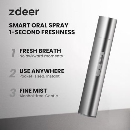 ZDEER Fresh Smart Oral Spray – Probiotic Breath Freshener, USB Rechargeable