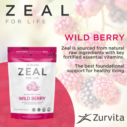 Zurvita Zeal for Life 30-Day Wellness Bag – Wild Berry Flavor (420 g)