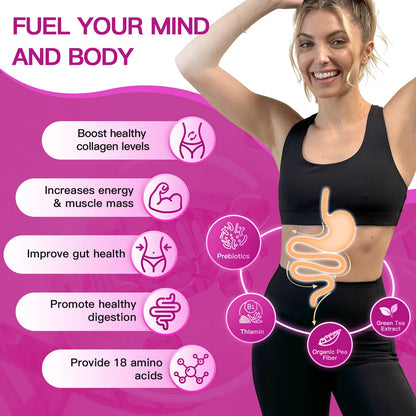ZEBORA Multi Collagen Peptides Powder 50 Servings – Hydrolyzed Collagen Types I, II, III, V & X with Hyaluronic Acid, Biotin & Vitamin C