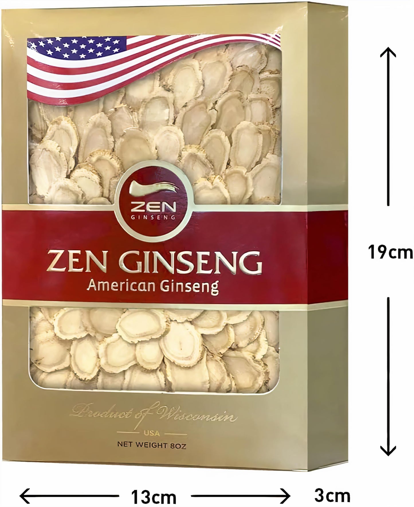 Zen American Wisconsin Ginseng Slices – 8oz Box | Energy, Focus & Mood