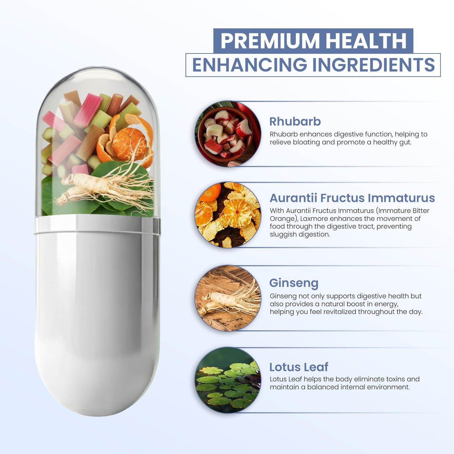 ZEN LIFE HERB LAXMORE Max Strength – 100% Natural Plant-Based Digestive Support (60 Capsules)