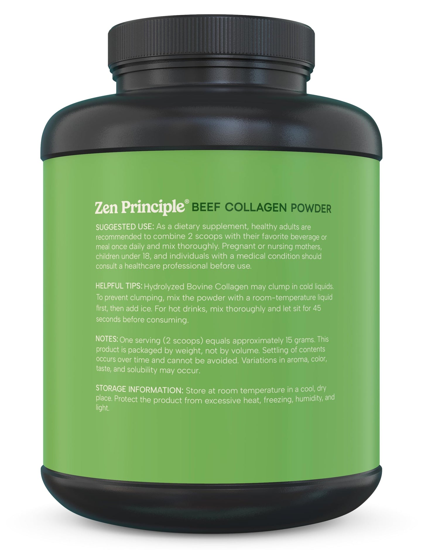 Zen Principle Grass-Fed Collagen Peptides 5 lb – Anti-Aging Protein Powder