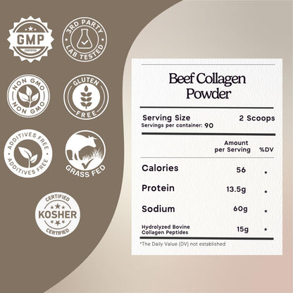 Zen Principle Grass-Fed Collagen Peptides — 3 lb Agglomerated Hydrolyzed Powder | Paleo & Keto Friendly