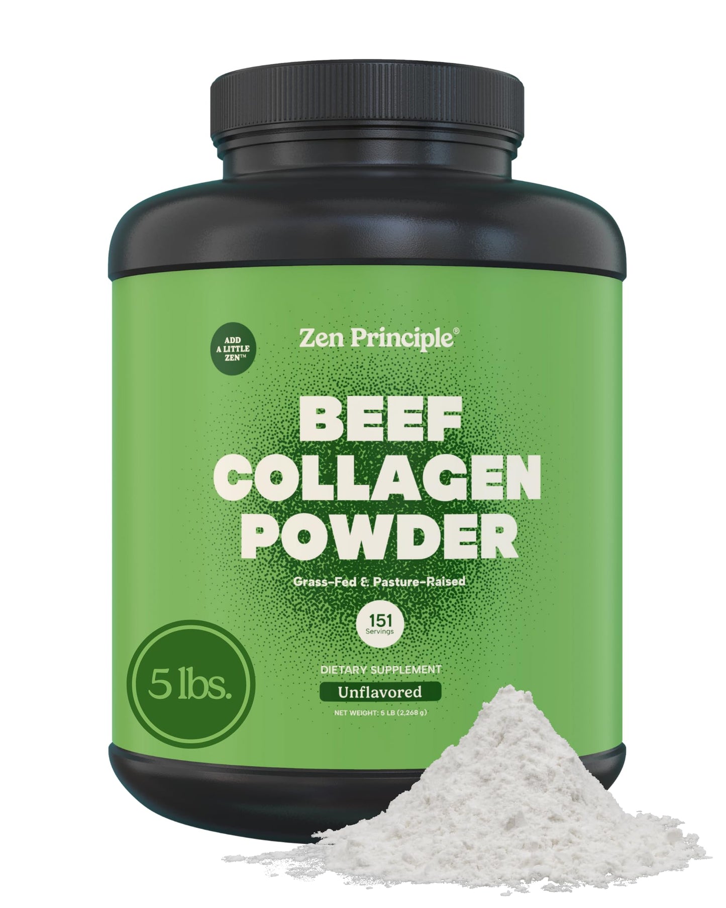 Zen Principle Grass-Fed Collagen Peptides 5 lb – Anti-Aging Protein Powder