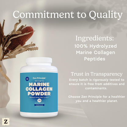 Zen Principle Marine Collagen Peptides – 3lb, Wild-Caught, Non-GMO, Unflavored