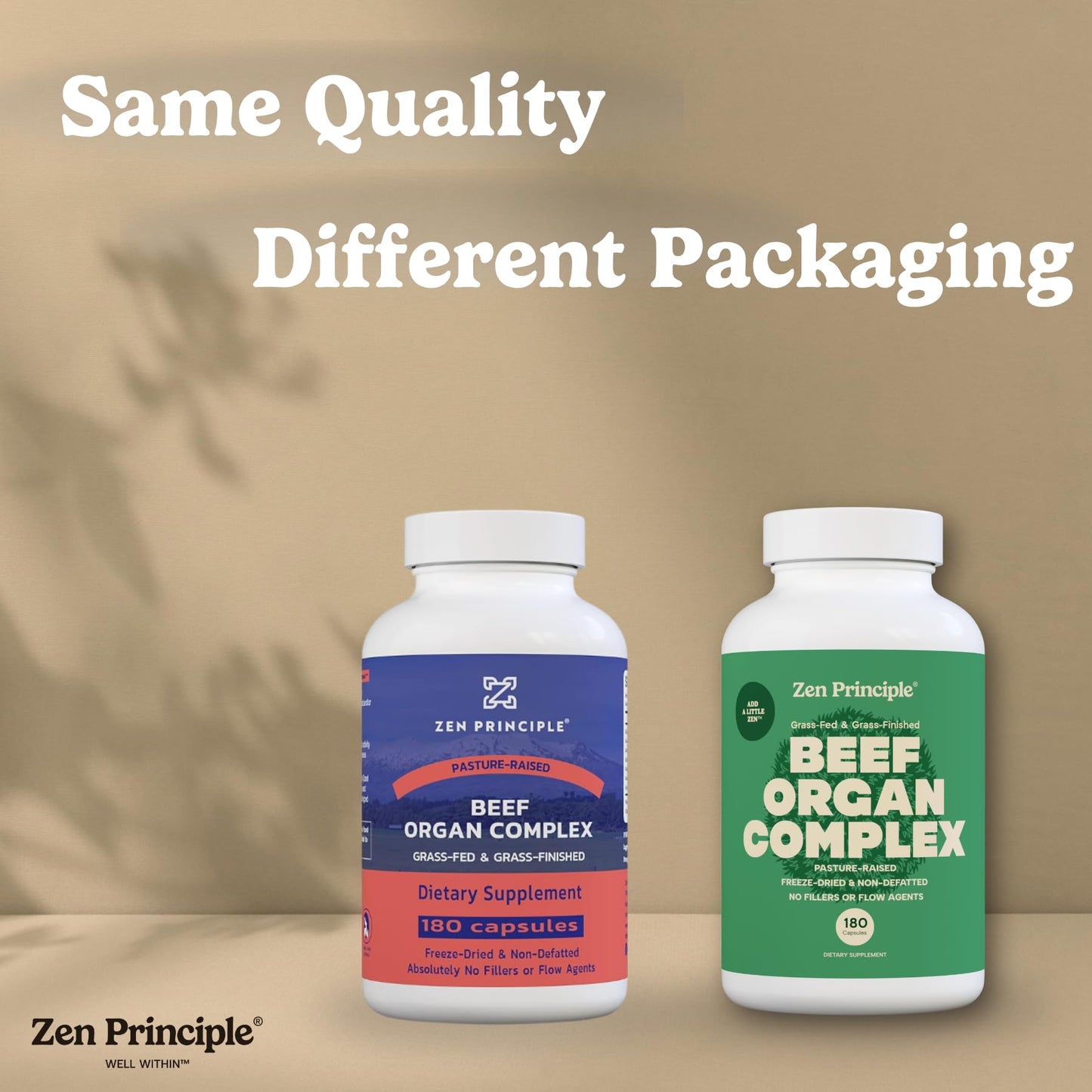 Zen Principle Grass-Fed Beef Organs Supplement – Desiccated Liver, Heart, Kidney & More | 2-Pack NZ Pasture-Raised