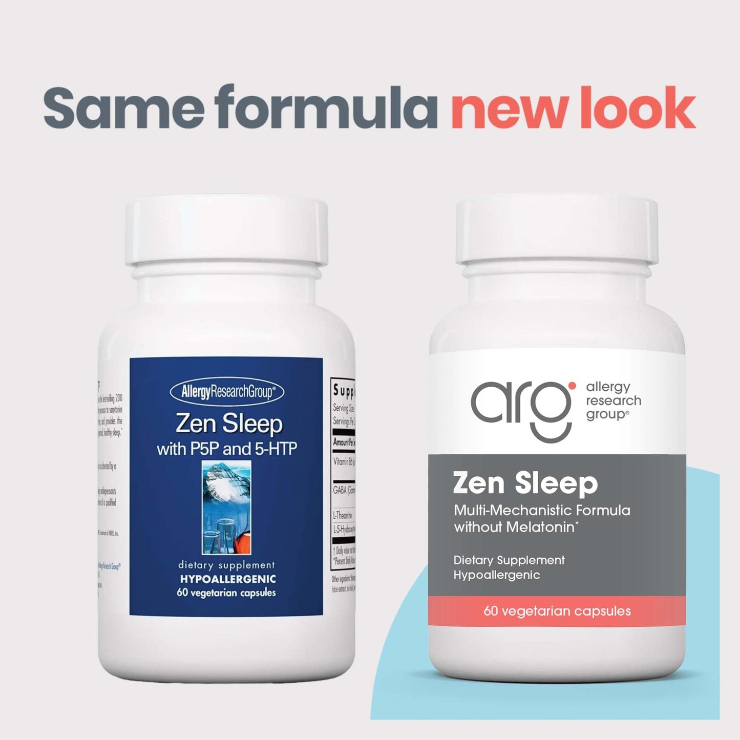 Allergy Research Group Zen Sleep – GABA L-Theanine Sleep Supplement with 5-HTP, P5P, and Vitamin B6 | 60 Vegetarian Capsules