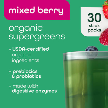 Zena Nutrition Organic Super Greens Powder – 70+ Superfoods, 0 Sugar