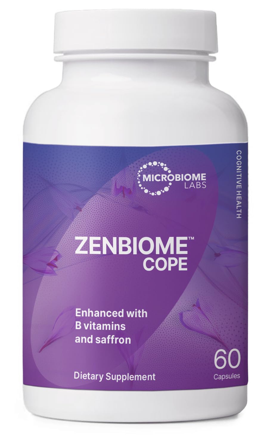 Microbiome Labs Zenbiome COPE – Probiotic Mood Support with 1714 Probiotic, B6, B12 & Saffron